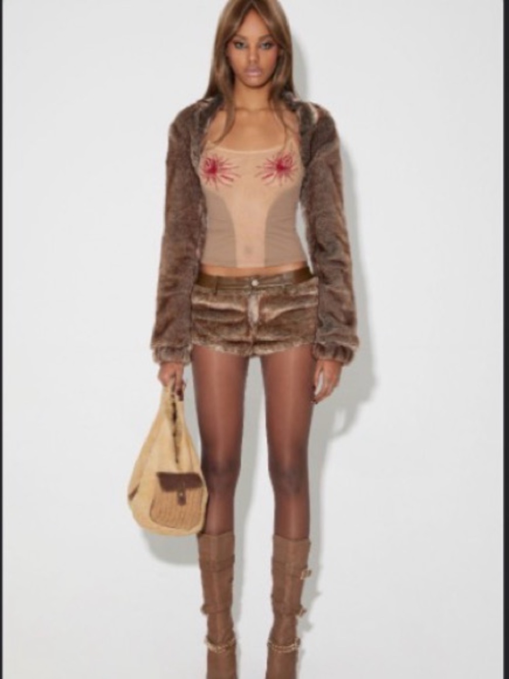 Kript Bianca Fur Shorts